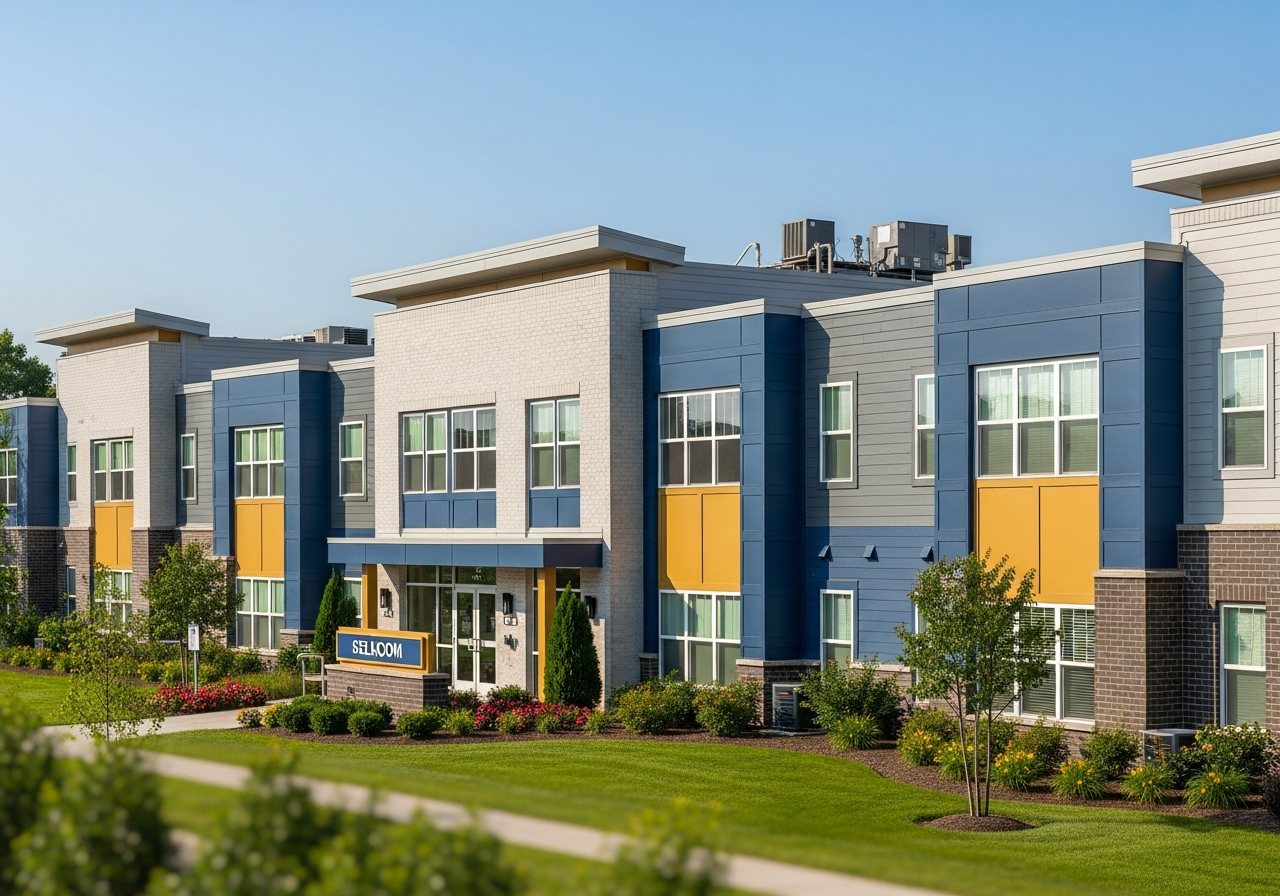 Modern multi-family apartment community served by All Weather Comfort Solutions